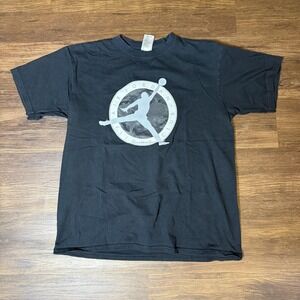 Air Jordan Flight Club Shirt Mens Medium Black Jumpman Logo Basketball Nike